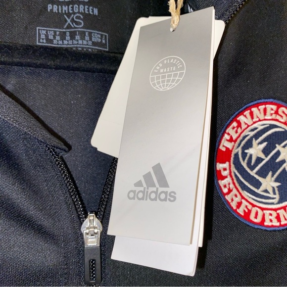 ADIDAS WOMEN’S BLACK/WHITE WARM UP JKT - TENNESSEE PERFORMANCE- SIZE XS - Picture 7 of 12